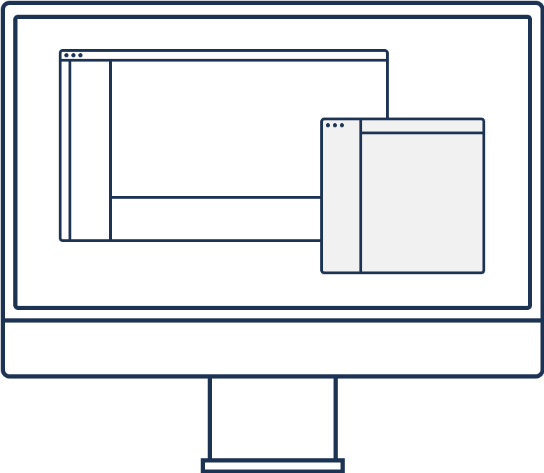 Vector art of a minimalistic iMac